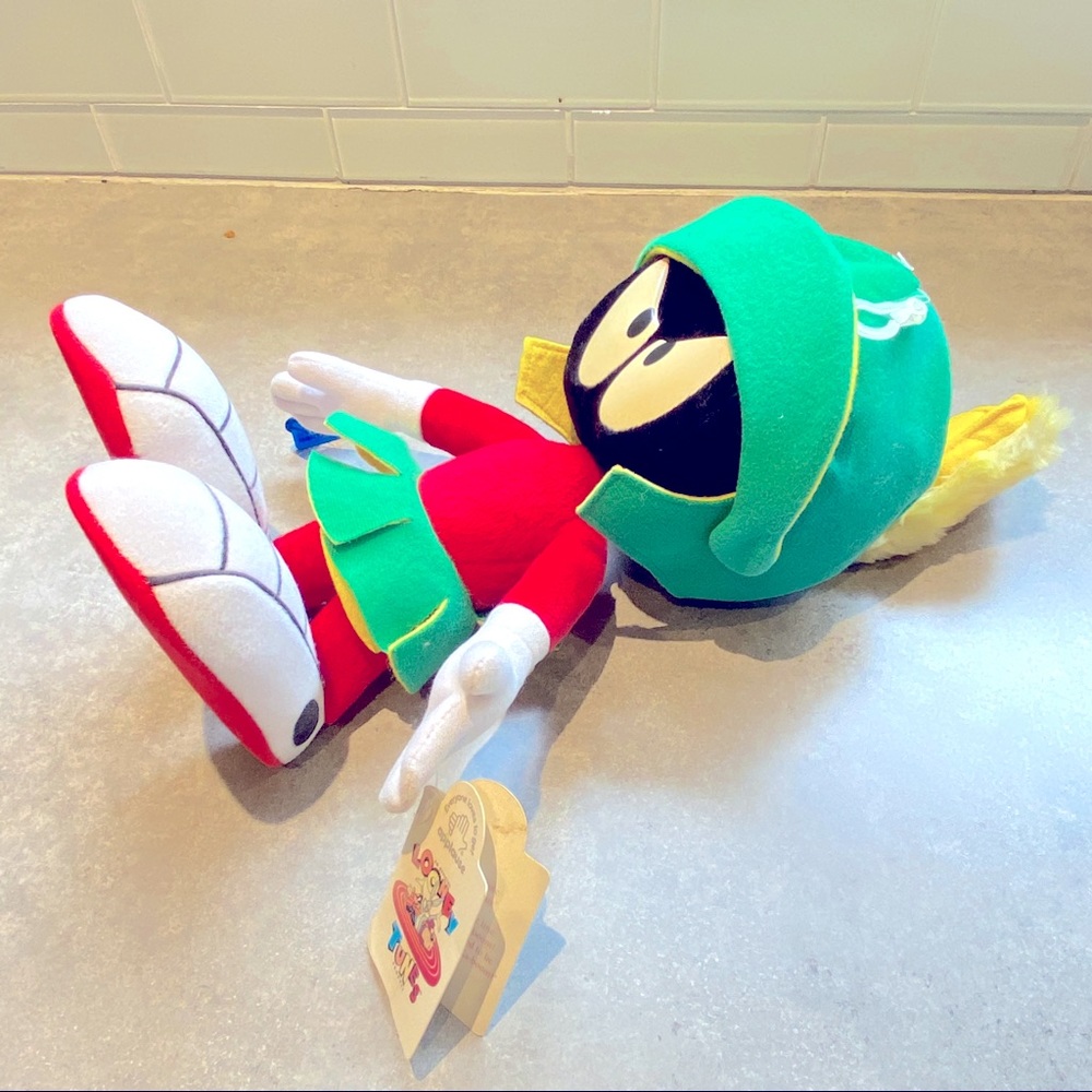 12" MARVIN MARTIAN, 1994 APPLAUSE, W/TAGS VINTAGE PLUSH TOY